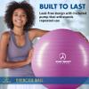 ProBody Pilates Exercise Ball - Multiple Sizes Gym Grade Balance Ball for Fitness, Workout, Pregnancy & Physical Therapy, Stability Yoga Ball Chair (Purple, 55 cm) view 2