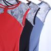 117141050 Black Ballet Leotards Nice Neck Floral Mesh Dance Leotards Baiwu (XL, Red) view 4