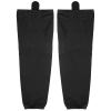 PEAR SOX Stock Polyester Pro-Mesh Ice Hockey Solid Socks for Senior, Junior Athletes - Breathable Mesh Inserts, Two Sewn-in Velcro Straps, Ergonomic Fit Elastic Ankle (Black, Large) view 1