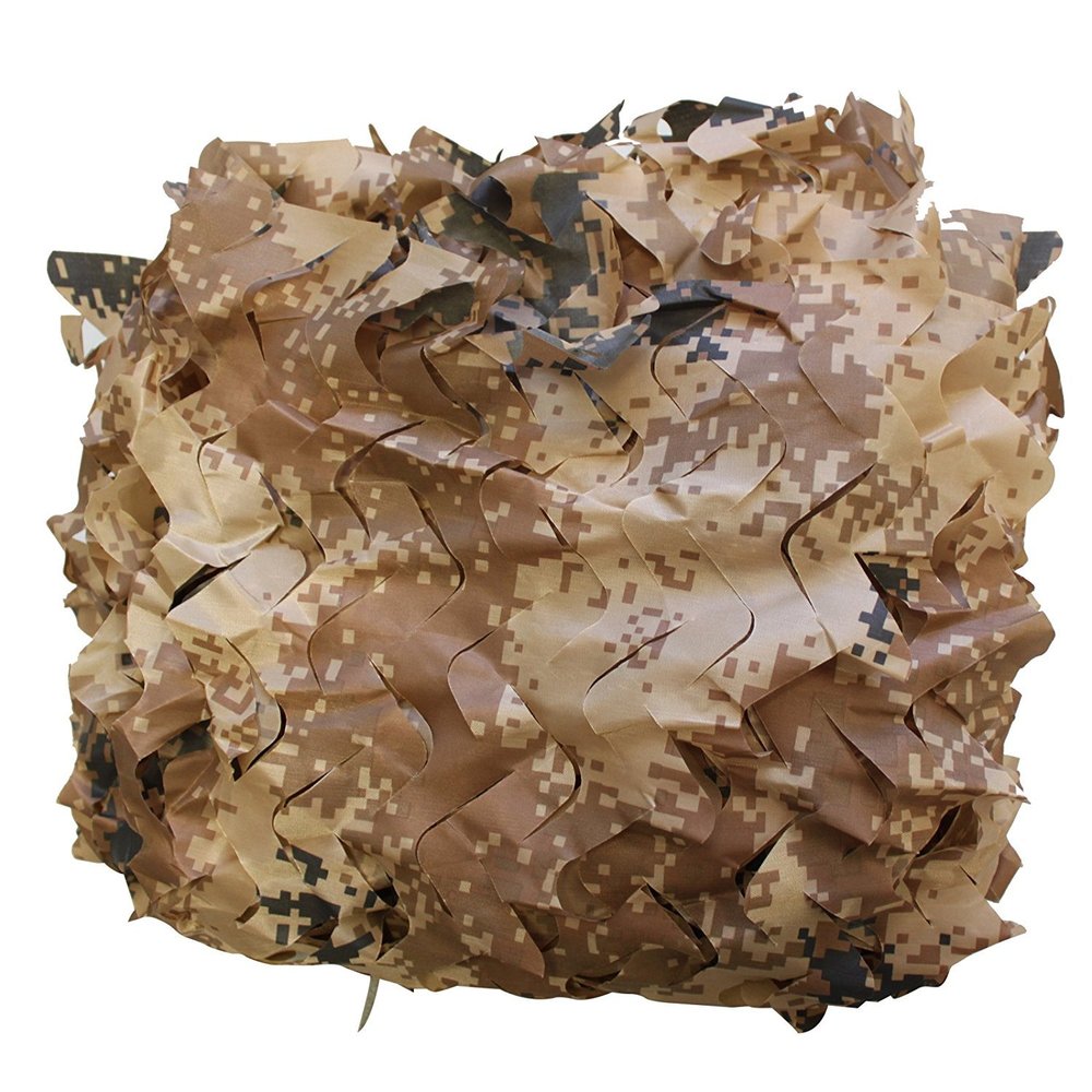 Camo Netting Desert Digital with Mesh Durable Camouflage Net Blinds 10x10ft 10x20ft 20x20ft 10x30ft 15x15ft 5x6.5ft 6.5x10ft for Duck Hunting Military Shade Car Cover Decoration