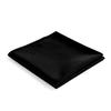 fortunatever Mens Solid Satin Pocket Square(Black) view 1