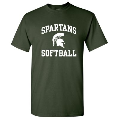 UGP Campus Apparel AS1114 - Michigan State Spartans Arch Logo Softball T Shirt - Medium - Forest