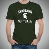 UGP Campus Apparel AS1114 - Michigan State Spartans Arch Logo Softball T Shirt - Medium - Forest view 4