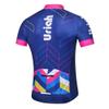Uriah Men's Cycling Jersey Short Sleeve Reflective with Rear Zippered Bag Deep Blue Size 4XL view 2
