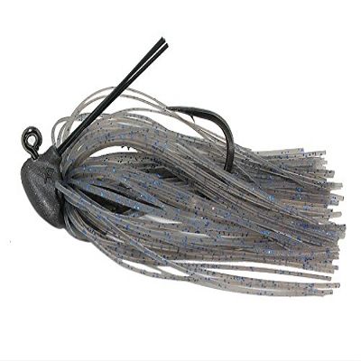 HIDEUP Worm Slide Fall Jig, 0.1 oz (3.5 g), 1/0 Hook, #009 Cinnamon/Blue F.