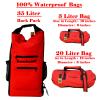 100% Waterproof Dry Purse, Sports Bag & Backpack Trio Set for All Outdoor Activities Back to School Blow Out Close Out Clearance Sale (Red) view 1