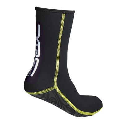 Skyone Neoprene Water Fin Sock Diving Wetsuits Sock 3MM for Women Men, Thermal Beach Socks Anti Slip Flexible for Snorkeling (US, Alpha, X-Large, Regular, Regular, New 3mm Black)