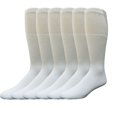 Wholesale Sock Deals 6 Pairs Of Value Pairs of Womens Cotton Tube Socks, Athletic Sport Socks, 9-11, White