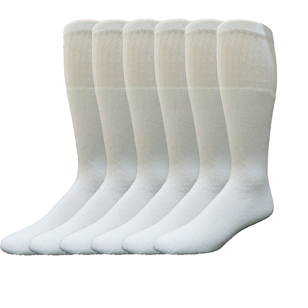 Wholesale Sock Deals 6 Pairs Of Value Pairs of Womens Cotton Tube Socks, Athletic Sport Socks, 9-11, White