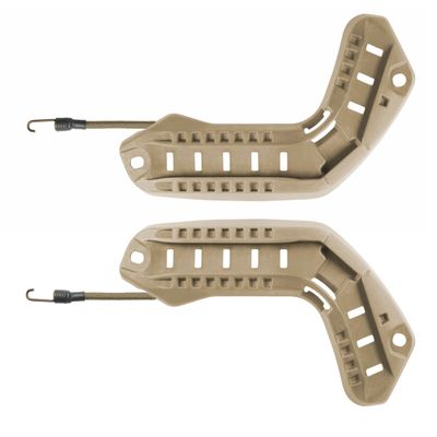 DLP Tactical ARC Accessory Rail Kit Tan Fits Fast XP and High Cut Combat Helmets Lightweight Polymer Mount with NVG Bungees Attaches Lights Cameras and Tactical Gear