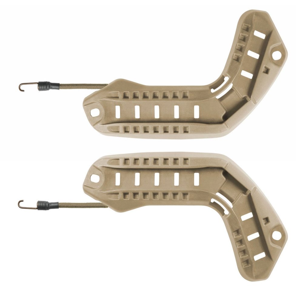 DLP Tactical ARC Accessory Rail Kit Tan Fits Fast XP and High Cut Combat Helmets Lightweight Polymer Mount with NVG Bungees Attaches Lights Cameras and Tactical Gear