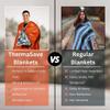 [5 Pack] ThermaSave Emergency Blanket for Survival | Lightweight, Durable, and Weather-Resistant Survival Blanket | Reflects and Retains Heat view 4