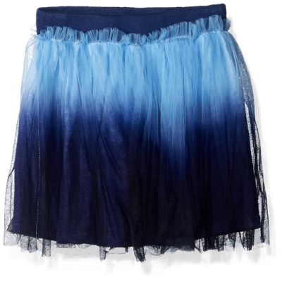 Flapdoodles Girls' Toddler Dip Dye Tutu Skirt with Short Under, Blue, 3T