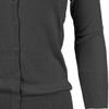 YEMAK Women's Knit Cardigan Sweater  3/4 Sleeve Crewneck Basic Classic Casual Button Down Soft Lightweight Knitted Top CO079-CHA-2X Charcoal view 2