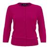 YEMAK Women's Knit Cardigan Sweater  3/4 Sleeve Crewneck Basic Classic Casual Button Down Soft Lightweight Knitted Top CO079-MGT-2X Magenta view 1