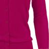 YEMAK Women's Knit Cardigan Sweater  3/4 Sleeve Crewneck Basic Classic Casual Button Down Soft Lightweight Knitted Top CO079-MGT-2X Magenta view 2