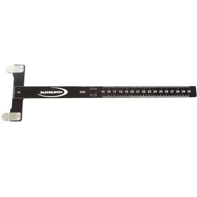 12 inches Archery T Ruler T Shape Measurement Bow Square-T Tuning Tool for Recurve Bow Compound Bows (Black)