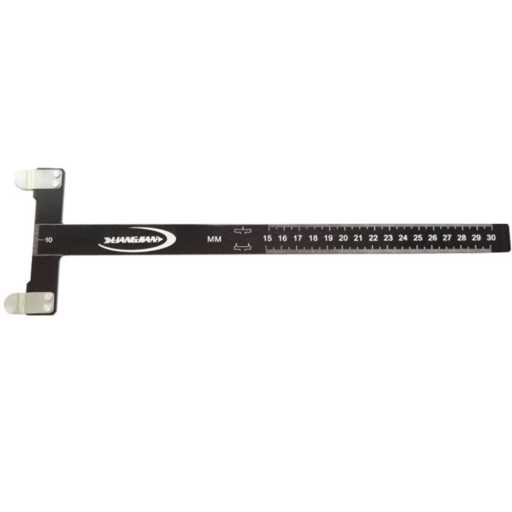 12 inches Archery T Ruler T Shape Measurement Bow Square-T Tuning Tool for Recurve Bow Compound Bows (Black)