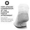 Feetures Plantar Fasciitis Relief Sock Light Cushion No Show Tab - Targeted Compression Sock for Women & Men - Medium, White (1 Pair) view 3