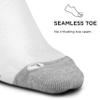 Feetures Plantar Fasciitis Relief Sock Light Cushion No Show Tab - Targeted Compression Sock for Women & Men - Medium, White (1 Pair) view 4