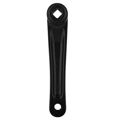 170mm Crank Arm Aluminum Alloy Single Speed Crankset for Bicycle Mountain Road Bike(Rhombic Hole-Black)