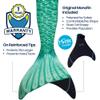 Fin Fun Mermaidens - Mermaid Tails for Swimming for Women, Teens and Adults with Monofin, Large, Celtic Green view 3