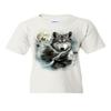 Howling Wolf Pack Youth T-Shirt Wild Wilderness Animals Nature Moon Kids Tee White Small view 1