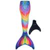 Fin Fun Mermaidens - Mermaid Tails for Swimming for Women, Teens and Adults with Monofin, Large, Rainbow Reef view 1