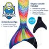 Fin Fun Mermaidens - Mermaid Tails for Swimming for Women, Teens and Adults with Monofin, Large, Rainbow Reef view 2