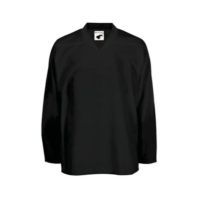 PEAR SOX Mesh Polyester Ice Hockey Jersey for Men's - Athletic Plain Practice/League/Team Jersey with Long Sleeves Black