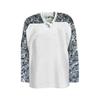 PEAR SOX Mesh Polyester Ice Hockey Jersey for Men's - Athletic Plain Practice/League/Team Jersey with Long Sleeves White/Camo view 1