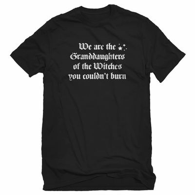 Indica Plateau Witches You coudn't Burn Medium Black Unisex T-Shirt