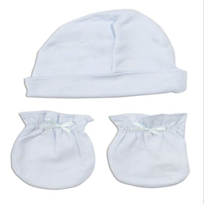 Boys' Cap and Mittens 4 Piece Layette Set