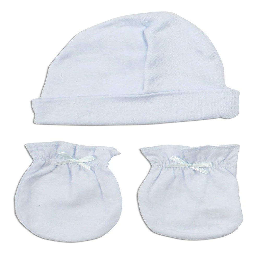 Boys' Cap and Mittens 4 Piece Layette Set