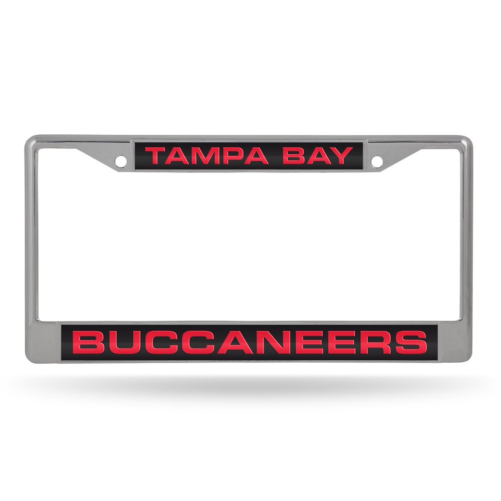 Rico Industries NFL Football Tampa Bay Buccaneers Alternate Chrome Laser License Frame 12" x 6"