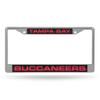 Rico Industries NFL Football Tampa Bay Buccaneers Alternate Chrome Laser License Frame 12" x 6" view 1