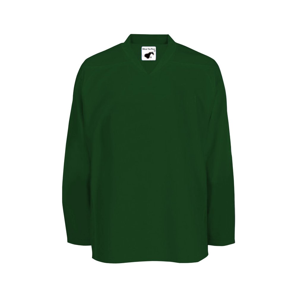 PEAR SOX Mesh Polyester Ice Hockey Jersey for Men's - Athletic Plain Practice/League/Team Jersey with Long Sleeves Forest