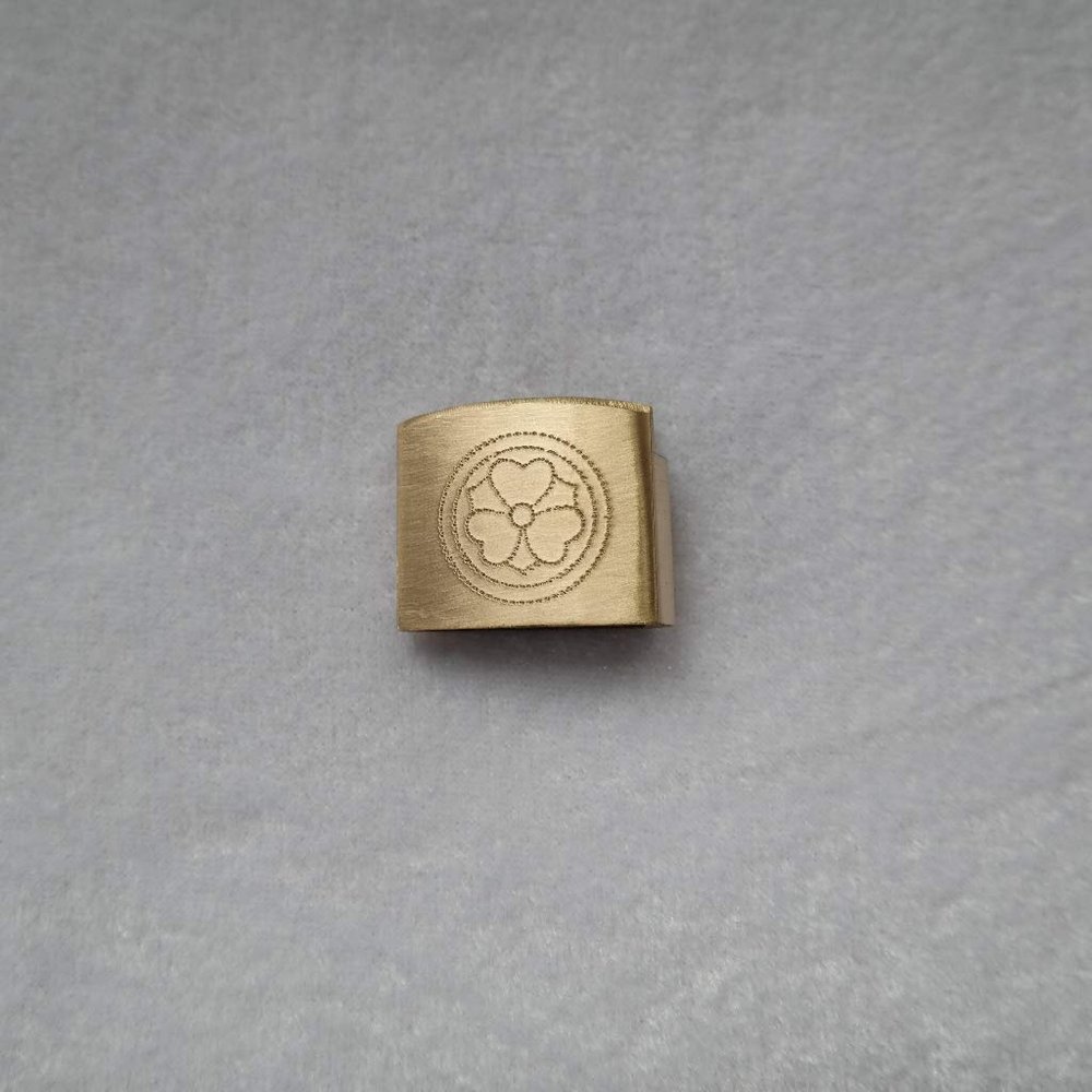 Japanese Samurai Sword Koshirae Blade Brass Habaki Collar 01-25