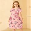 21KIDS Girls Floral Maxi Dress Short Dress Summer Dress with Pockets, Pink, 8 Years view 4