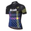 Uriah Men's Cycling Jersey Short Sleeve Reflective with Rear Zippered Bag Black Blue Size XXXL view 1