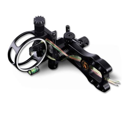 Archery Compound Bow Sight 5 Pins .019" Tool-Less Bow Sight with Micro Adjust Detachable Bracket LED Sight Light Left and Right Hand (Black)