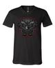 Bengal Rising Dragons V-Neck T-Shirt Asian Art Wild Tiger Yin and Yang Tee Black Small view 1