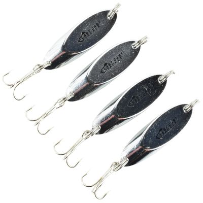 Last Cast Tackle 1/8-2oz / 3.5g-60g Silver Chrome Casting Spoon Fishing Lure Jig - 4 Pack (5.0g - 1/6oz)