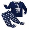 Family Feeling Dinosaur Big Boys Long Sleeve Pajamas Sets Cotton Pyjamas Kids Pjs Size 12 Blue view 1