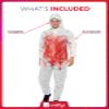 Smiffys Bloody Forensic Overall Costume, Red with Goggles & Jumpsuit, Halloween Adult Fancy Dress, Halloween Dress Up Costumes view 4