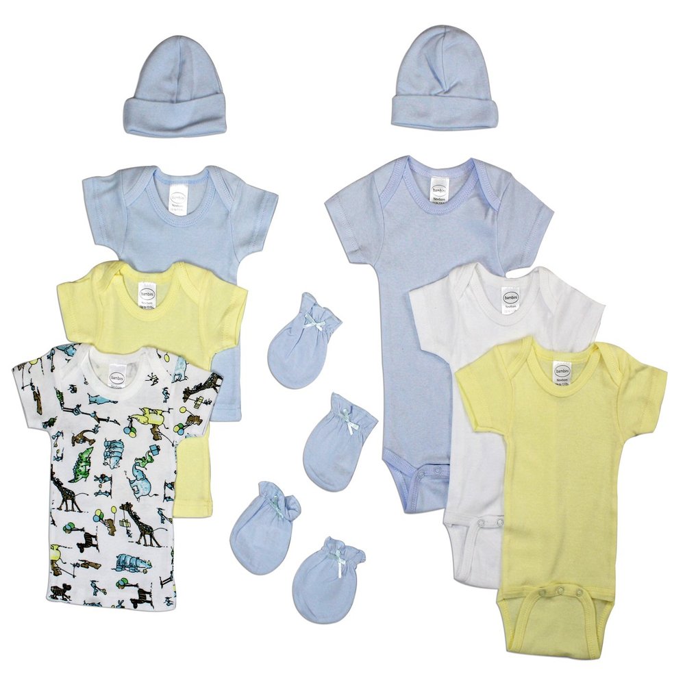 Bambini Newborn Baby Boys 10 Pc Layette Set