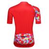 Uriah Women's Cycling Jersey Short Sleeve Reflective with Rear Zippered Bag Square Red Size L view 2