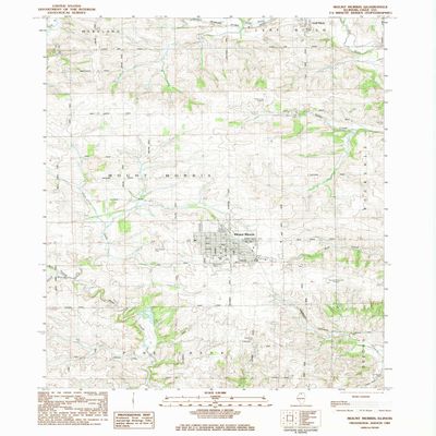 YellowMaps Mount Morris IL topo map, 1:24000 Scale, 7.5 X 7.5 Minute, Historical, 1983, Updated 1984, 26.8 x 22 in - Tyvek