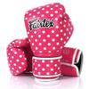 Fairtex BGV14 Muay Thai Boxing Microfibre Gloves for Men, Women, Kids | MMA Gloves, Kickboxing, Gym, Workout | Premium Quality, Light Weight & Shock Absorbent Boxing Gloves- (Pink Polka Dots/12oz) view 1