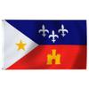 3x5 Acadiana Flag French Louisiana Banner Cajun Pennant Includes 2 Nylon Flag Pole Clips